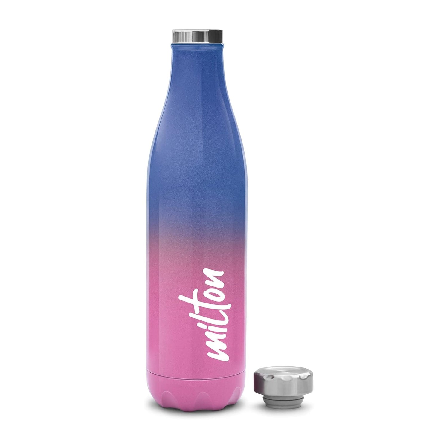 MILTON Prudent 800 Thermosteel Bottle, 810 ml Water Bottles, 24 Hours Hot and Cold, Easy to Carry, Easy Grip, Rust Proof, Tea, Coffee, Office, Travel Bottle, Pink Blue
