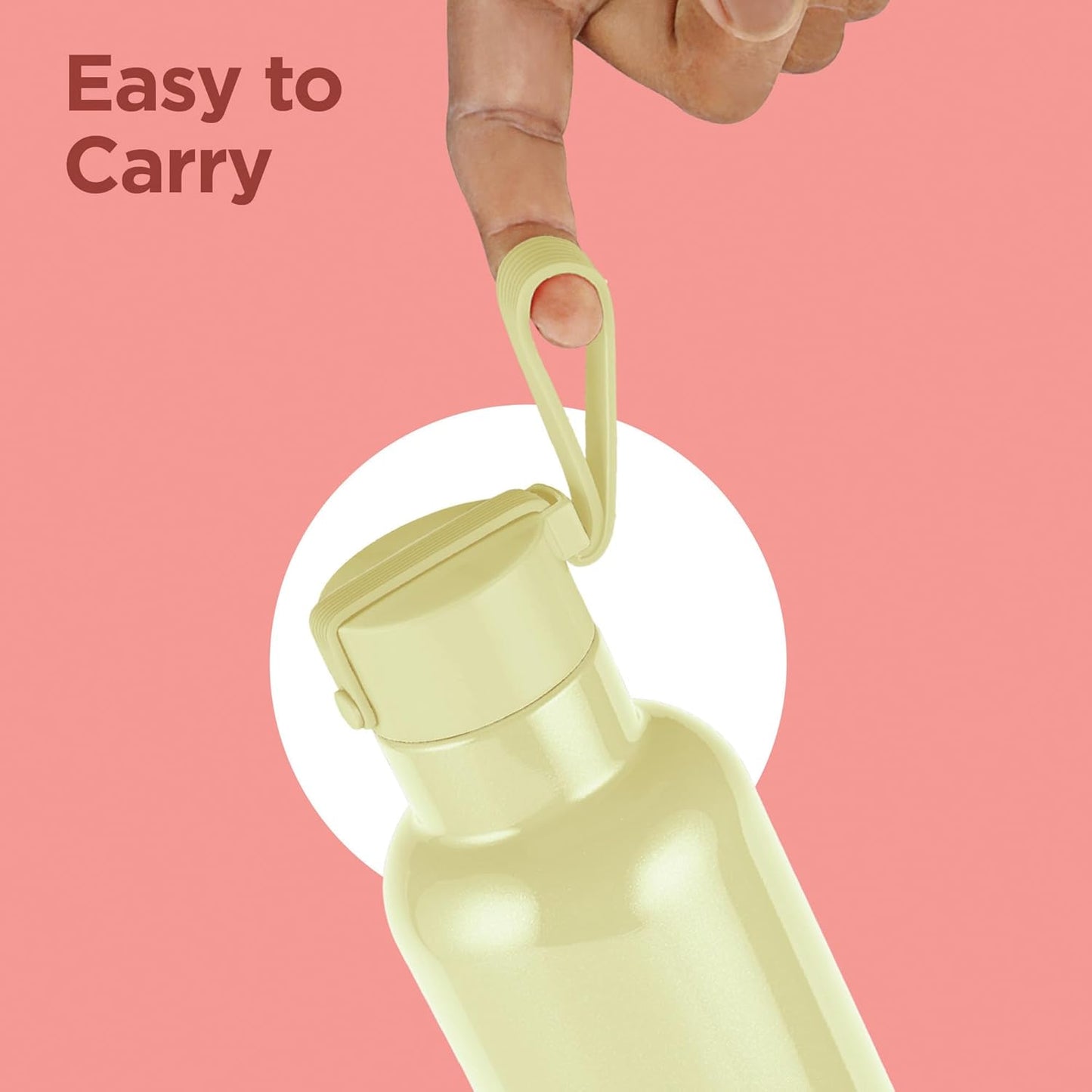 Milton Felice 1000 Thermosteel Water Bottle 880 ml, 24 Hr Hot and Cold I Leak Proof Lid, ISI Certified I Vacuum Insulated I for Office, Gym, School I Ivory