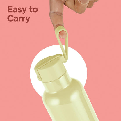 Milton Felice 1000 Thermosteel Water Bottle 880 ml, 24 Hr Hot and Cold I Leak Proof Lid, ISI Certified I Vacuum Insulated I for Office, Gym, School I Ivory