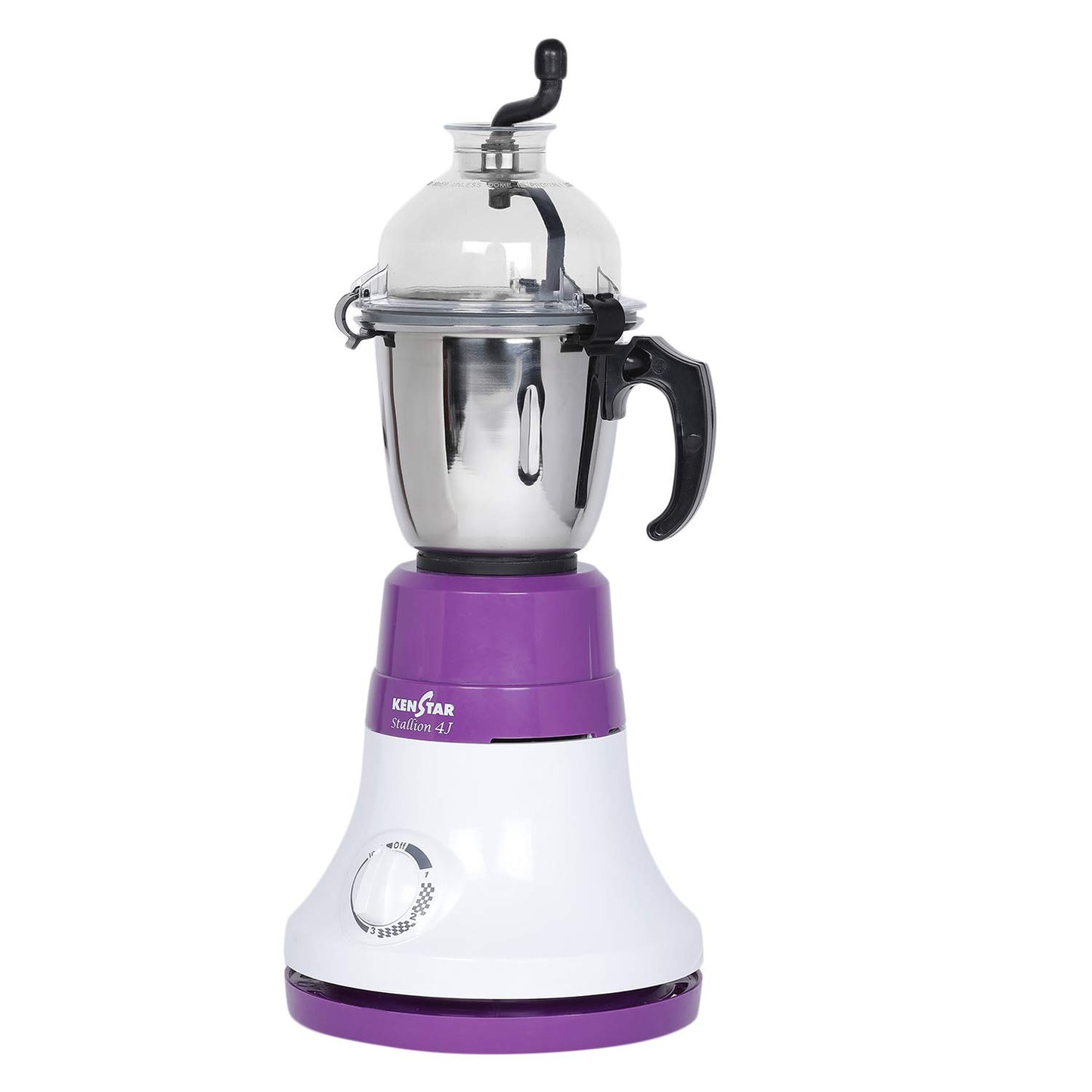 KENSTAR STALLION 4J 600-WATT MIXER GRINGER WITH 4 JARS (WHITE & VIOLET)