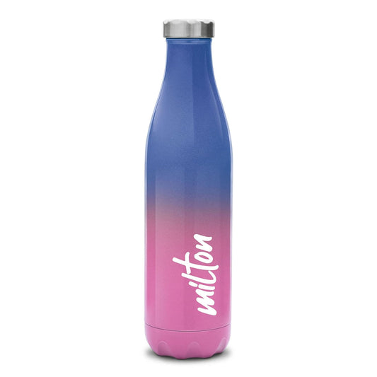 MILTON Prudent 800 Thermosteel Bottle, 810 ml Water Bottles, 24 Hours Hot and Cold, Easy to Carry, Easy Grip, Rust Proof, Tea, Coffee, Office, Travel Bottle, Pink Blue