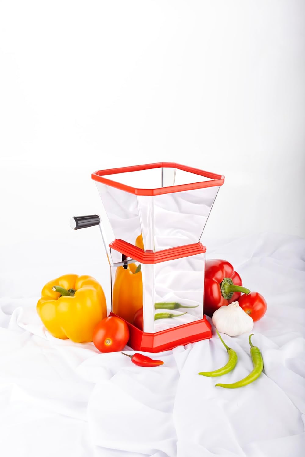 ACTIONWARE Chilly, Dry Fruit & Vegetable Chopper for Kitchen Stainless Steel Blade Jumbo Chilly Cutter Slicer (Multicolour)