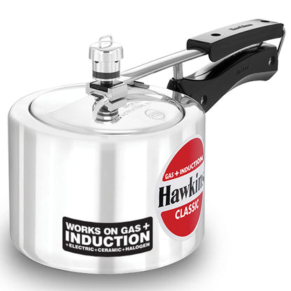 Hawkins 2 Litre Classic Pressure Cooker, Tall Design, Induction Inner Lid Cooker, Pan Cooker, Best Cooker, Silver (ICL2T)