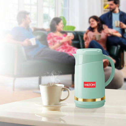 Milton Renova 750 Water Jug, PU Insulated Inner Stainless Steel Hot & Cold Jug, BPA Free, Leak Proof, 750 ml, Light Green, Ideal for Tea, Coffee, Water, Hot Beverages