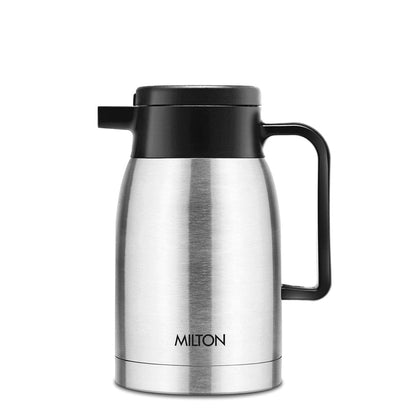 milton omega 500 thermosteel vacuum insulated 24 hours hot or cold carafe, 500 ml, silver | 100% leak proof | easy to carry | ideal for tea | coffee | juice | water