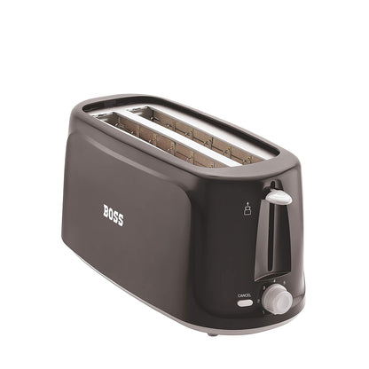 Boss Eden 1100-Watt 4 Slice Automatic Pop-Up Toaster (Black) - 1100 Watts