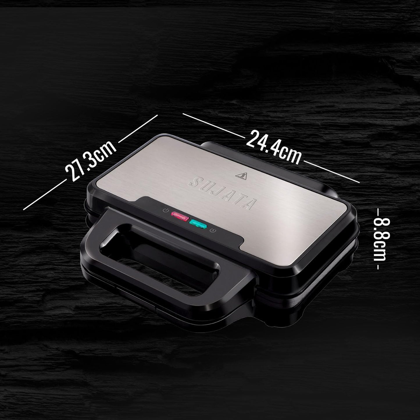 Sujata 900 W Sandwich Maker SW12 with Aluminium Grill XL Plate | Teflon Coating | Auto Temperature Control