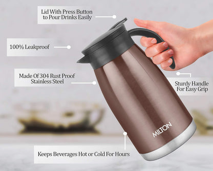 Milton Bistro 1100 Thermosteel Carafe, 1000 ml, Brown