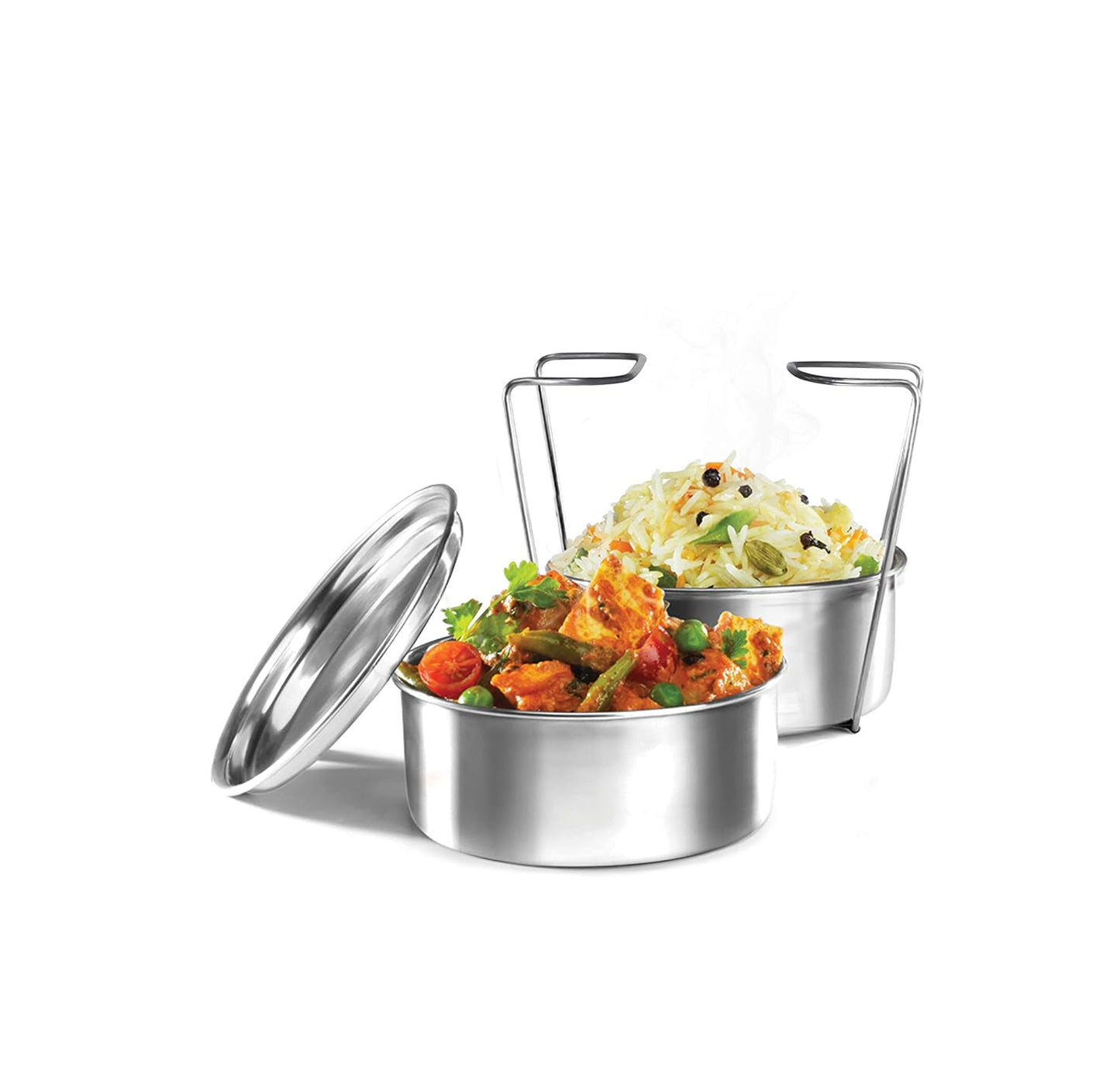 Milton Glint 2 Thermosteel Insulated Stainless Steel Tiffin Box, 600 ml, Steel Plain