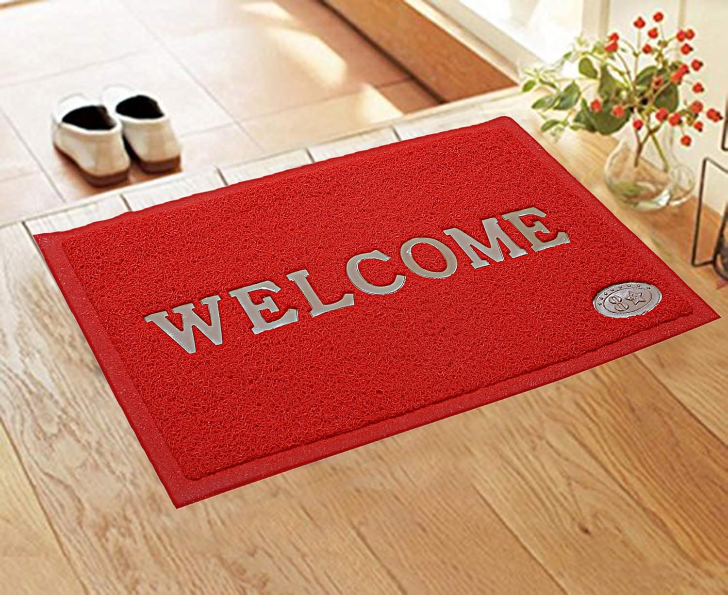 Buy Prestige Welcome Door Mat (Red) -CTLTC011173, Rectangular, 58x38 cm ...