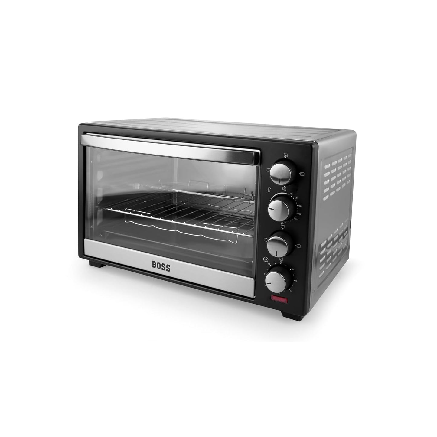 BOSS Delish 30 Litres Oven Toaster Griller, Motorised Rotisserie, Convection, Baking, Grilling, Toasting, 1600 Watts, 2 years warranty, Black