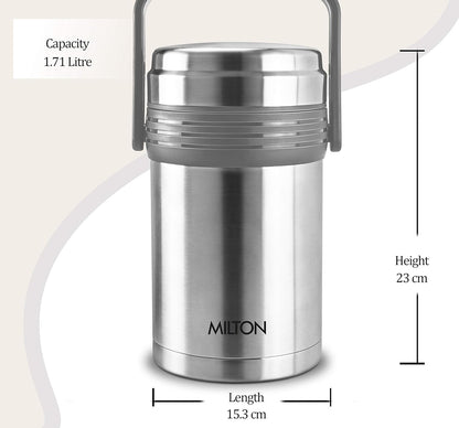Milton Opus 4 Stainless Steel Tiffin Box, Set of 4, Silver, 300 Milliliter - 300 Ml
