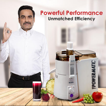 Sujata Powermatic 900 Watts Juicer | 22000 Rotations Per Min | 90 Minutes Continuous Running | Without Jar