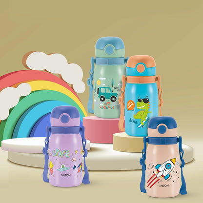 MILTON Torque 450 Car Stainless Steel Kids Water Bottle, 460 ml, Assorted Colours