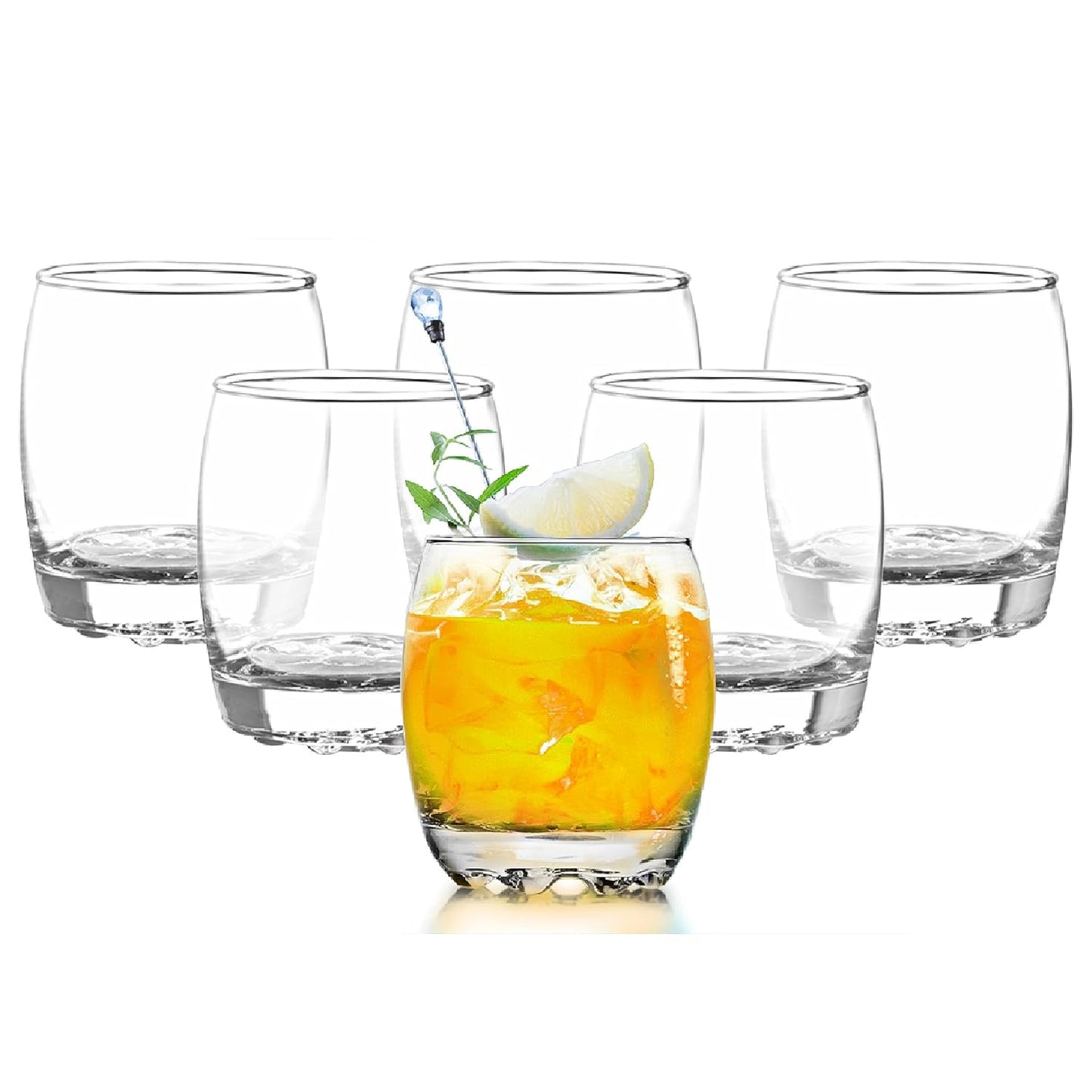 CELLO Amphio Glass Set, 210ml | Set of 6 Clear Glasses | Transparent Whisky Glass | Light weight & Easy to Clean | Perfect for Gifting | Clear