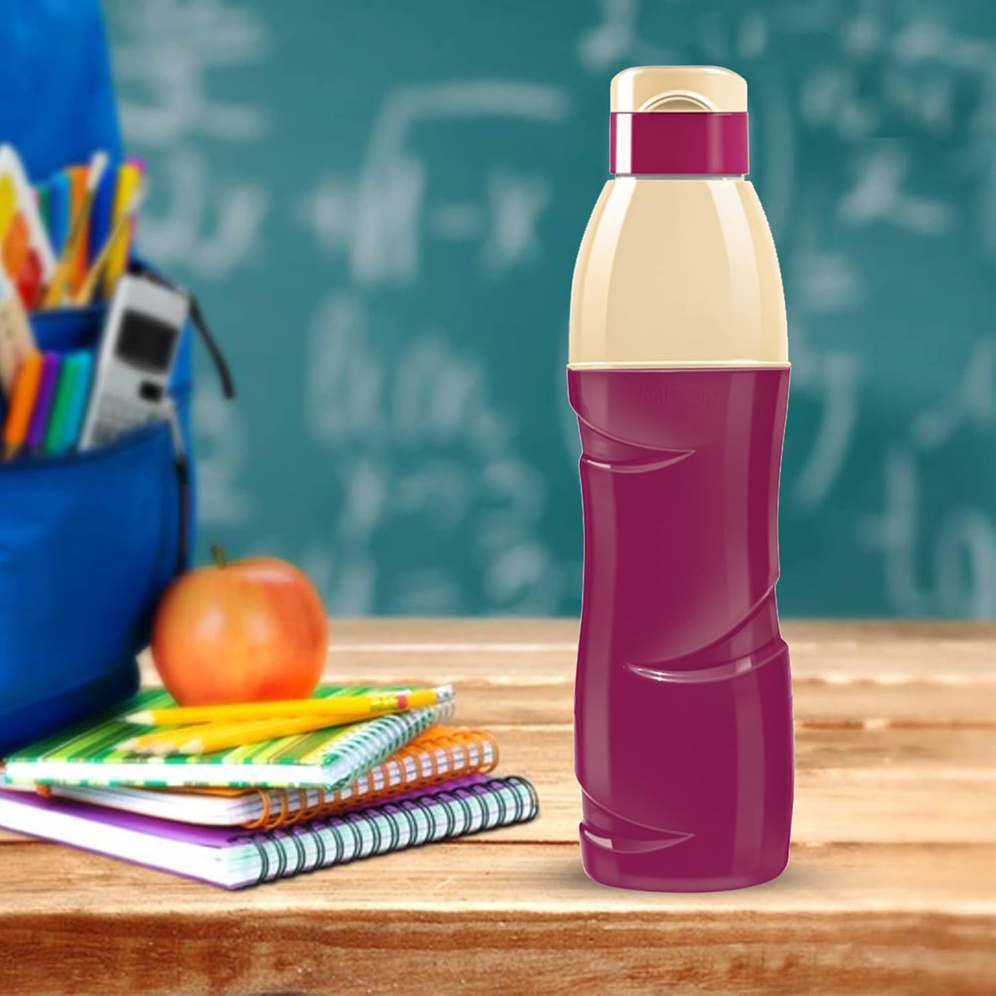 MILTON Kool Crony 1100 Insulated Water Bottle, 1 Piece, 960 ml, Purple (Plastic)