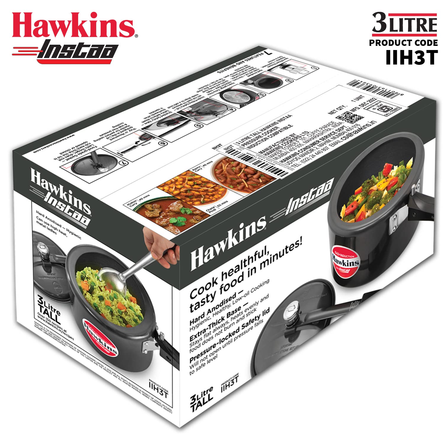 Buy Hawkins Litre Instaa Pressure Cooker, Induction Inner Lid