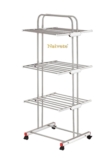 Stainless Steel Folding Extra Large Tier Bedroom Outdoor Clothes