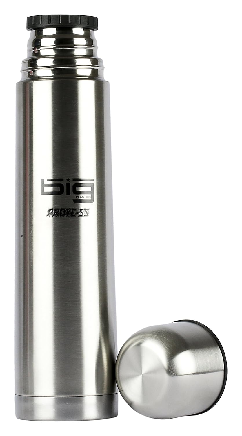 Big Plastics Stainless Thermosteel Vacuum Insulated Flask Bottle, 1000ml, Silver