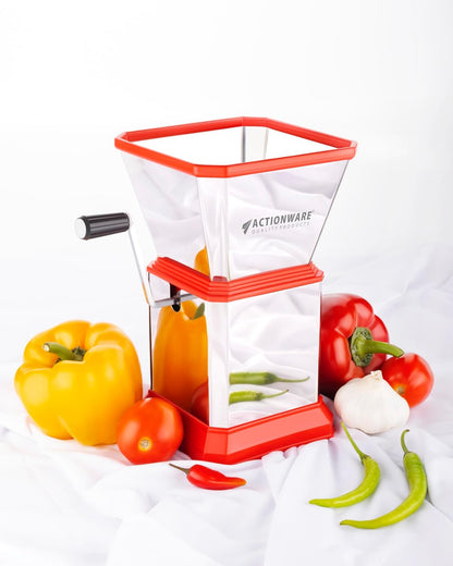 ACTIONWARE Chilly, Dry Fruit & Vegetable Chopper for Kitchen Stainless Steel Blade Jumbo Chilly Cutter Slicer (Multicolour)