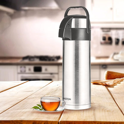 Milton Beverage Dispenser 4500 Stainless Steel for Serving Tea and Coffee, 4250 ml, Silver