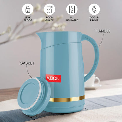 Milton Renova 500 Water Jug, PU Insulated Inner Stainless Steel Hot & Cold Jug, BPA Free, Leak Proof, 500 ml, Special Blue, Ideal for Tea, Coffee, Water, Hot Beverages