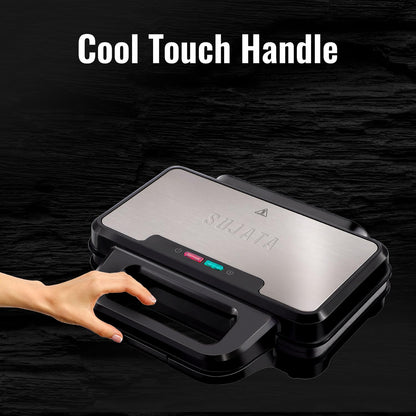 Sujata 900 W Sandwich Maker SW12 with Aluminium Grill XL Plate | Teflon Coating | Auto Temperature Control