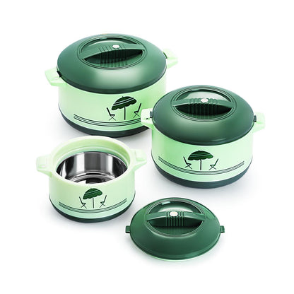 Cello Chef Casserole Gift Set, 3-Pieces, Green, Plastic