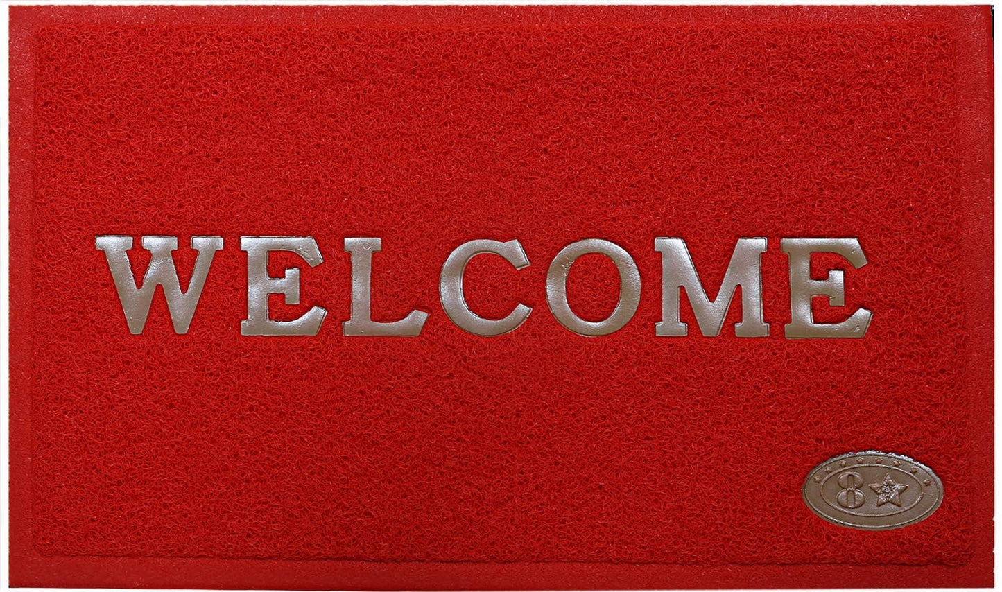 Prestige Welcome Door Mat (Red) -CTLTC011173, Rectangular, 58x38 cm