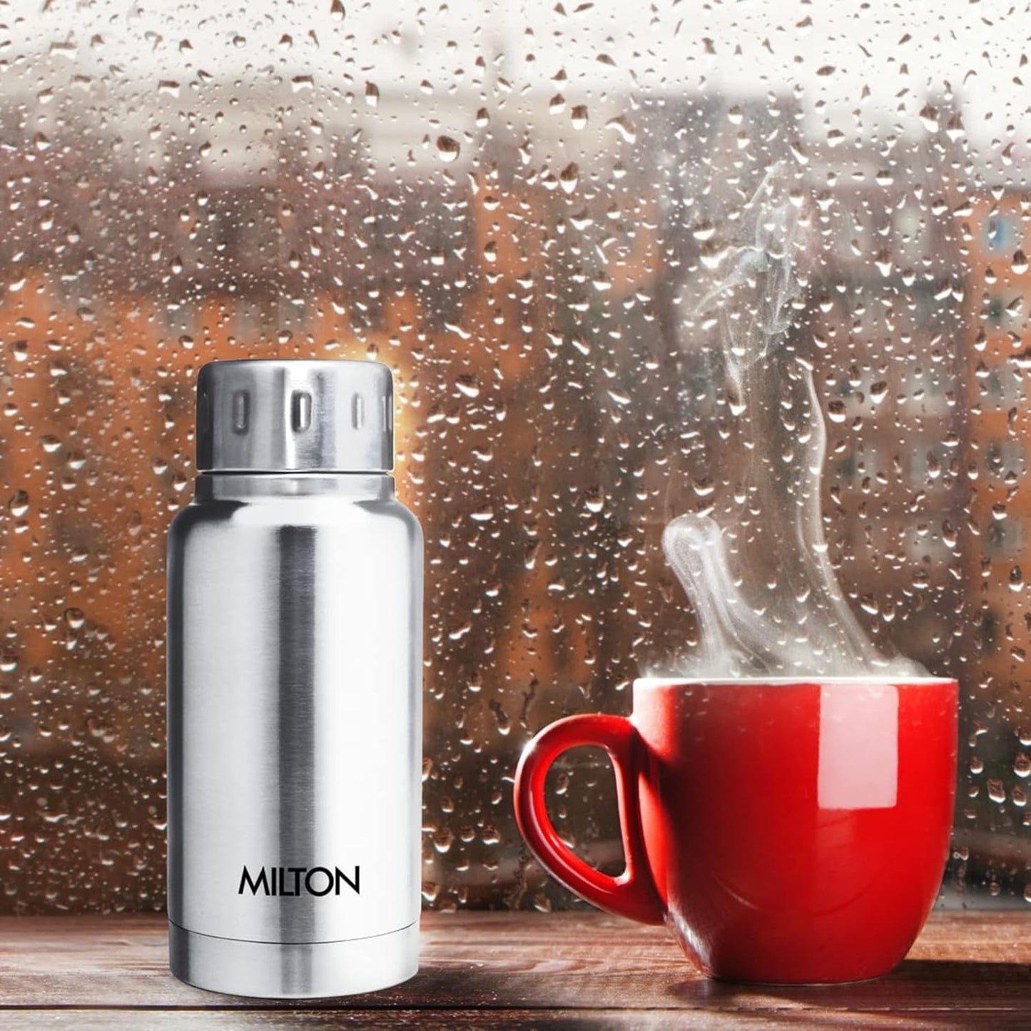 Milton Elfin 160 Thermosteel Water Bottle 160 ml, 24 Hr Hot and Cold I Leak Proof Lid, ISI Certified I Vacuum Insulated I for Office, Gym, School I Silver