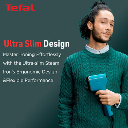 Tefal Pure Pop Garment Steamer | 1300W | Reversible Pad | 2m Cable | 20g/min Steam | 15-sec Heat-Up | 70ml Detachable Tank | Green | No.1 Ironing Brand in Europe