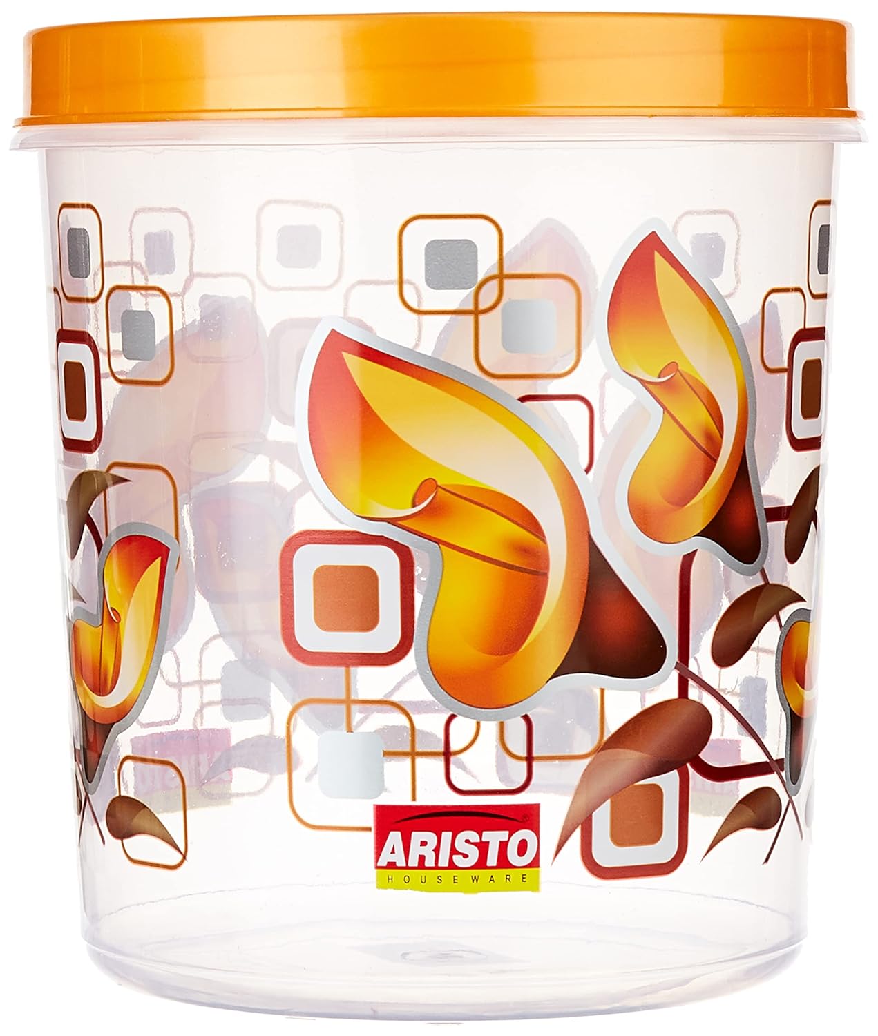 Aristo Store Queen666 Air-Tight Storage Container For Kitchen, Plastic Jar For Storing Spices, Snacks, Grains, Dals 3400 ml,Tranparent