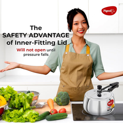 Pigeon by Stovekraft Inox Pro Inner Lid Stainless Steel Cooker