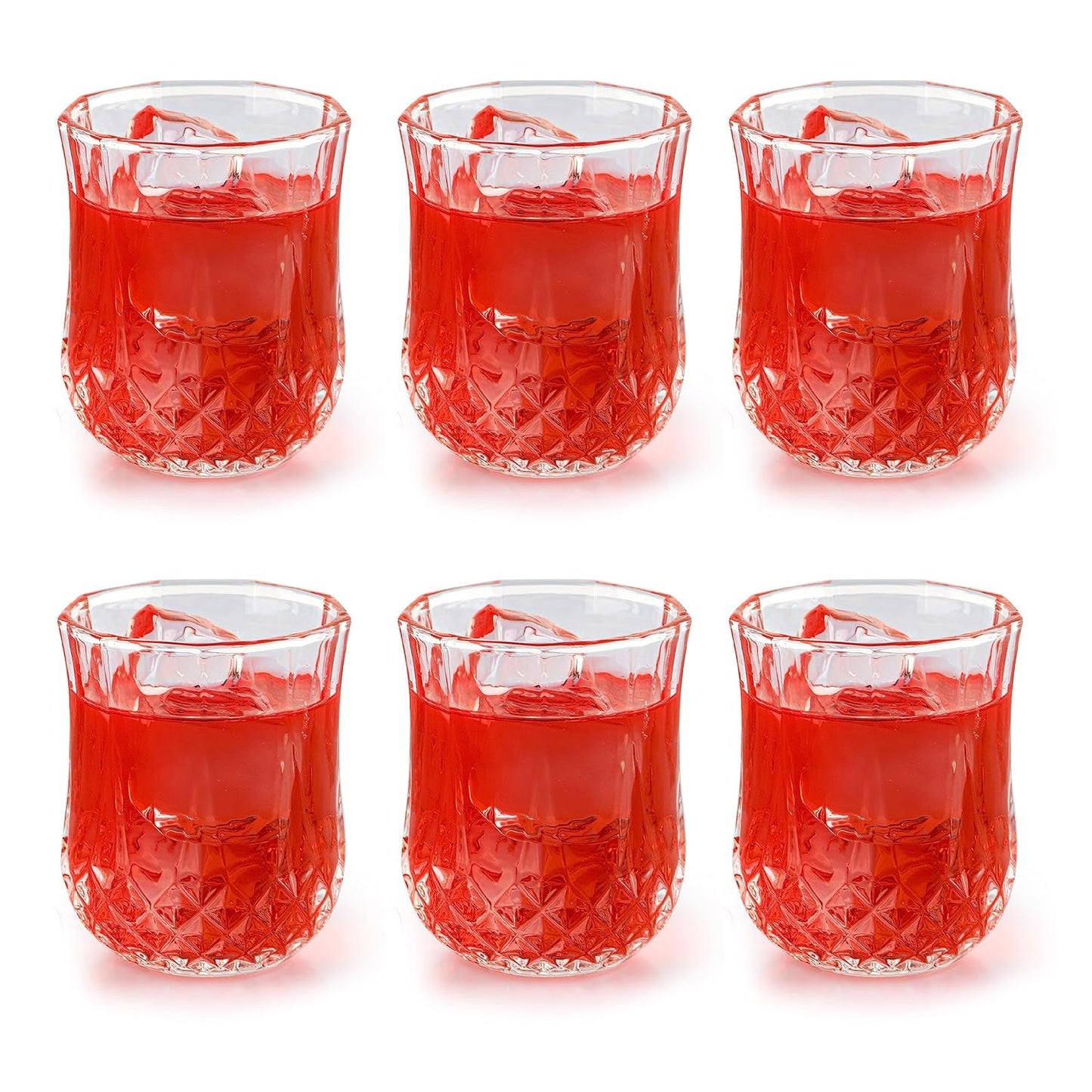 CELLO Amore Glass Tumblers | Set of 6 | 215ml | Clear