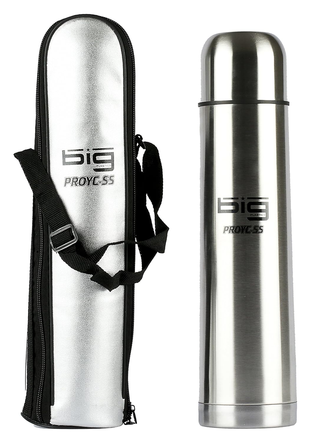 Big Plastics Stainless Thermosteel Vacuum Insulated Flask Bottle, 1000ml, Silver