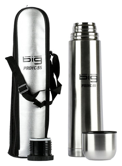 Big Plastics Stainless Thermosteel Vacuum Insulated Flask Bottle, 1000ml, Silver