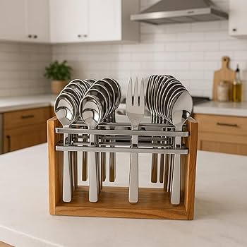 Apex Wooden Cutlery Set 24pcs Eco-Friendly Utensils for Sustainable Dining and Entertaining