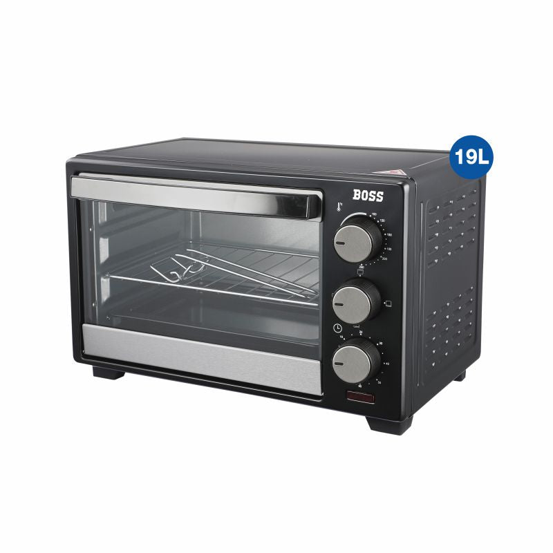 BOSS Delish 19 Litres Oven Toaster Griller, Baking, Grilling, Toasting, 1380 Watts, (Black) B531