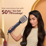 Philips 2-in-1 Airstyler | 3X Volume & 50% Less Hair Breakage | Volumizer/Hot Air Brush| BHA531/10