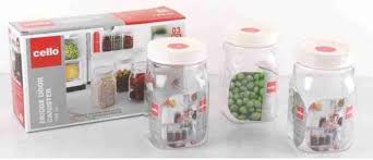 CELLO FRIDGE DOOR CANISTER 750 ML 3 PCS SET