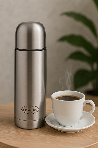 Asian TUFF BULLET 350ml Vacuum Insulated Flask | 18/8 Stainless Steel | Hot & Cold for 24 Hours | Copper Coated | Leakproof & Rustproof | 1 Year Warranty