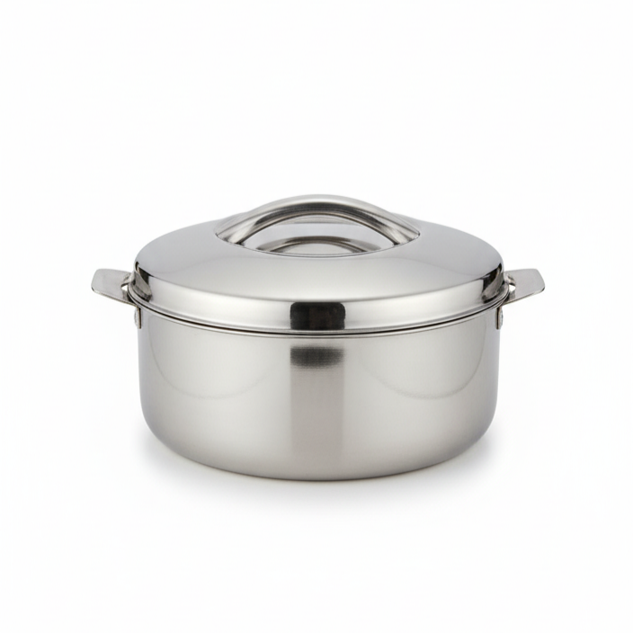 Virtue Homeware Classic Belgium 2500 ML Stainless Steel Insulated Casserole with High Gloss Finish and PU Insulation