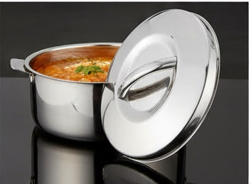 Virtue Homeware Classic Belgium 2500 ML Stainless Steel Insulated Casserole with High Gloss Finish and PU Insulation