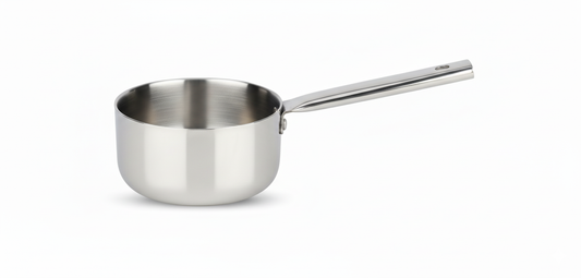 Vikas Cookware Premium Tri-Ply Mini Sauce Pan, Heavy-Duty 3-Ply Stainless Steel Cookware, Induction Cooktop Friendly, Stay-Cool Handle, 14cm