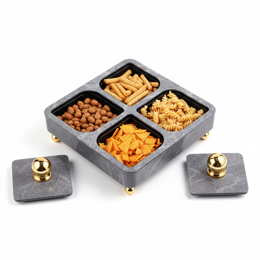 Asian Pearl 4-Piece Multipurpose Dry Fruit & Snack Box