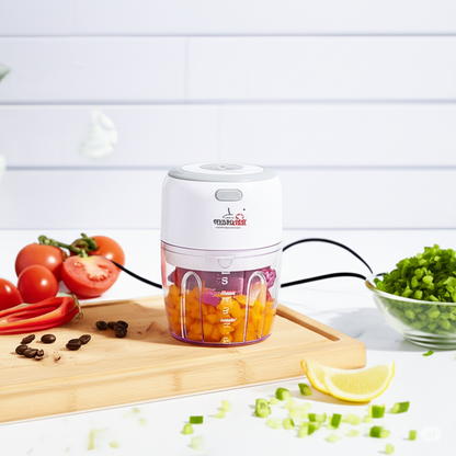 Magic Cook Rechargeable Mini Chopper – 250ML | USB Charging | Stainless Steel Blades | Portable Electric Food Processor