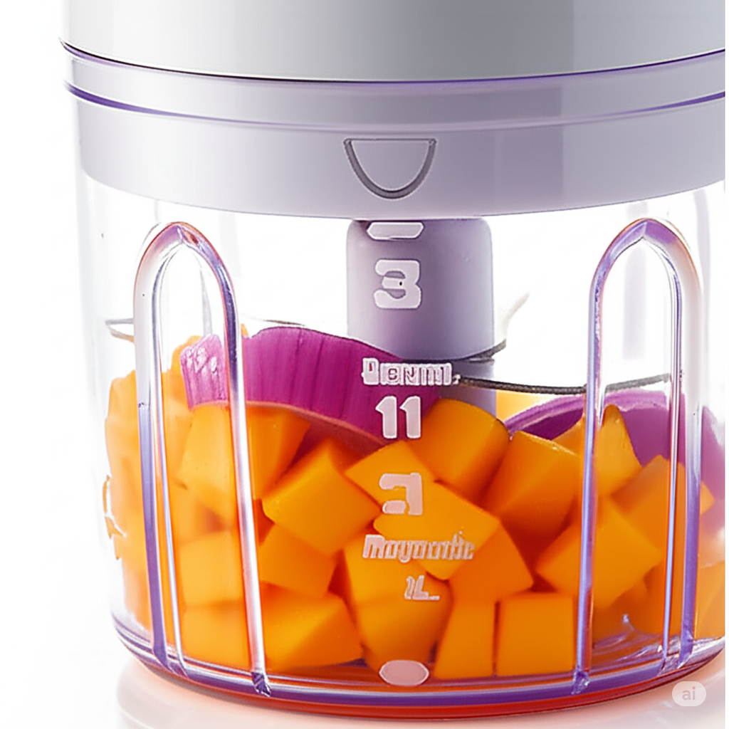 Magic Cook Rechargeable Mini Chopper – 250ML | USB Charging | Stainless Steel Blades | Portable Electric Food Processor