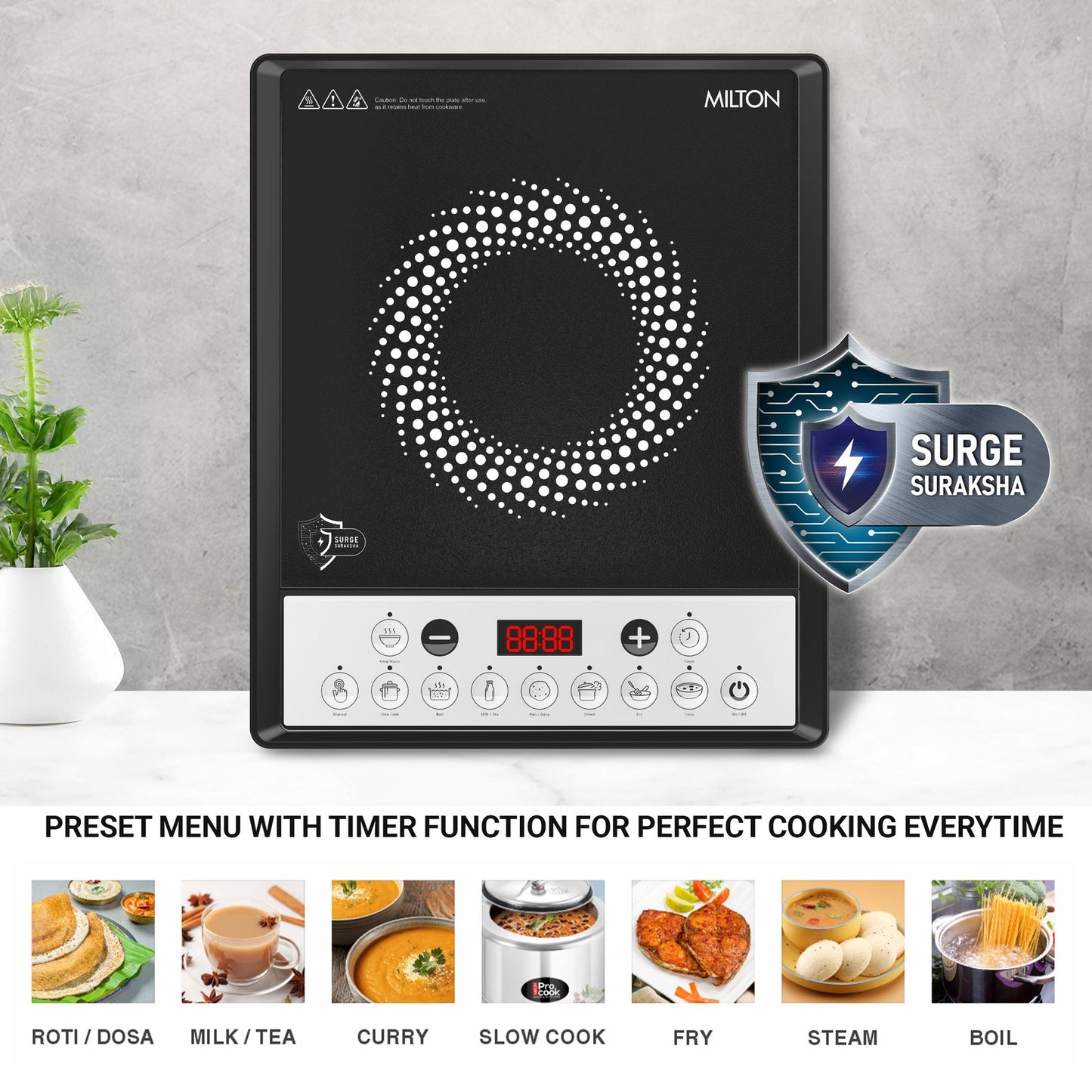 Milton Elio Induction Cooktop (Milton) 1600W