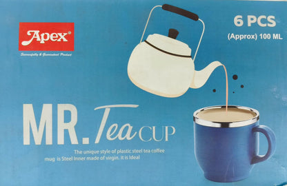 Apex Stainless Steel Apex Mr. tea cup 6 pc set