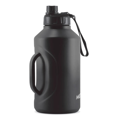 Milton Torrent 2200 Thermosteel Insulated Water Bottle, 2300 ml, Black | Easy Grip | Leak Proof | Hot or Cold | School | Travel Bottle